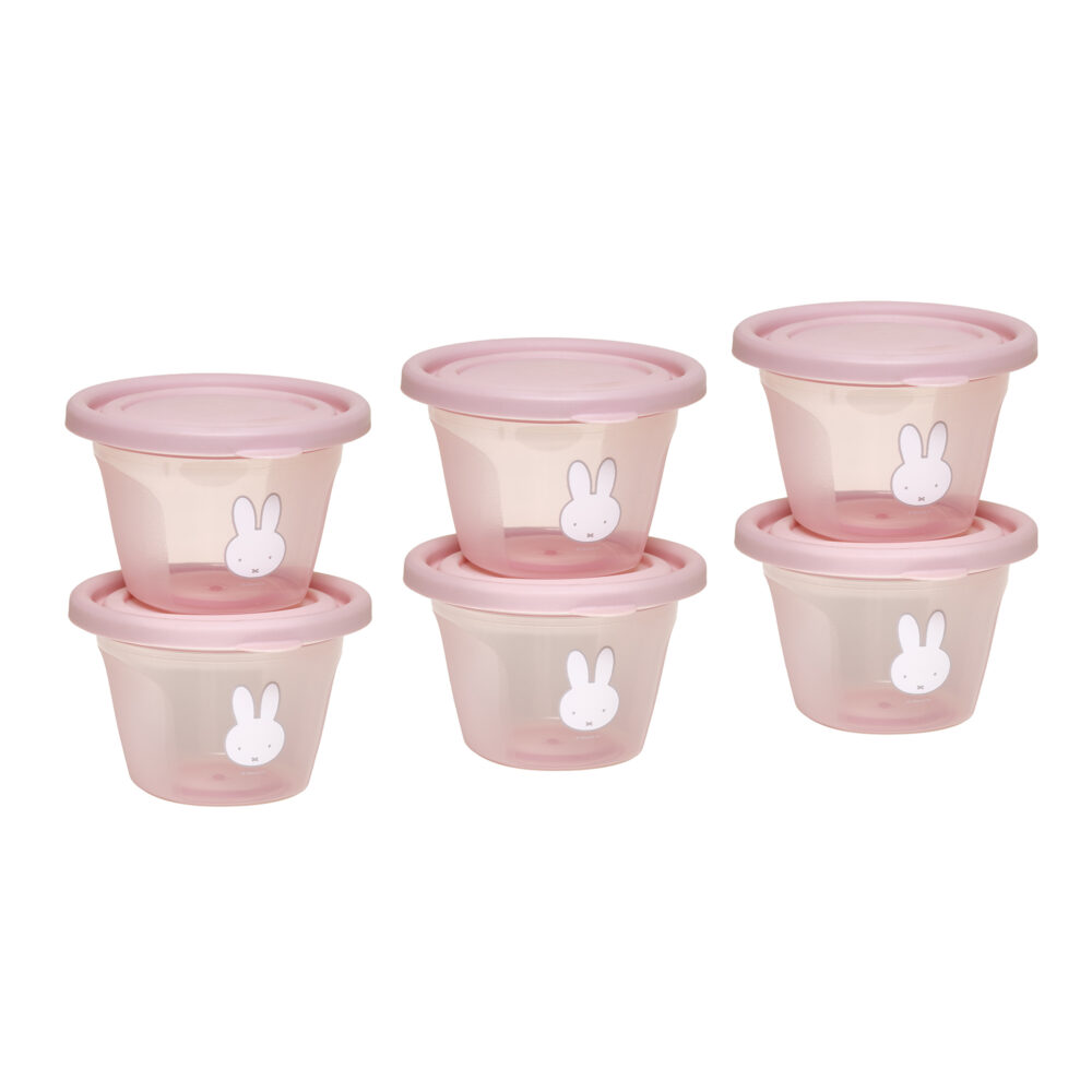 Alternative view of KOKO - Set 6 Pots With Lids - Miffy - Pink