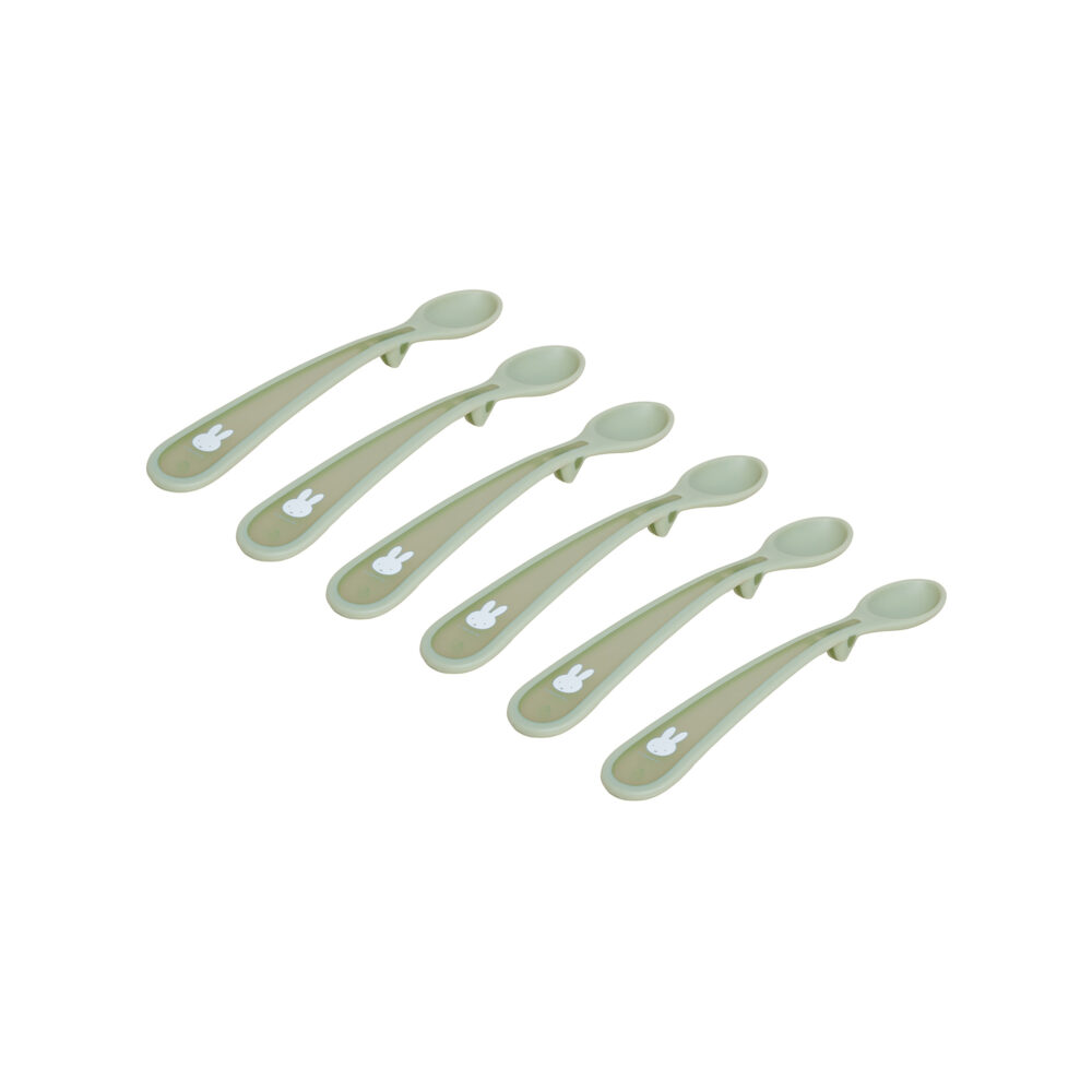 KOKO - Set 6 Soft Tip Long Handle Spoons - Miffy - Green