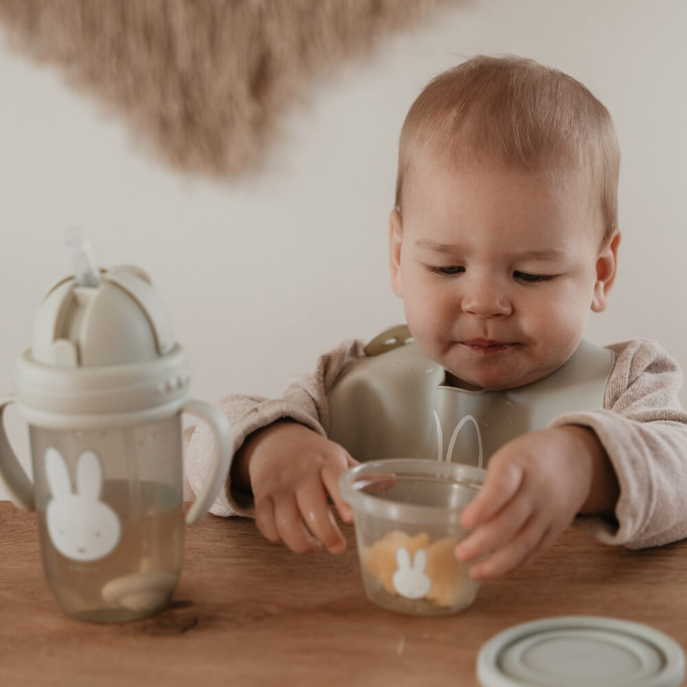 Alternative view of KOKO - Silicone Bib - Miffy - Green